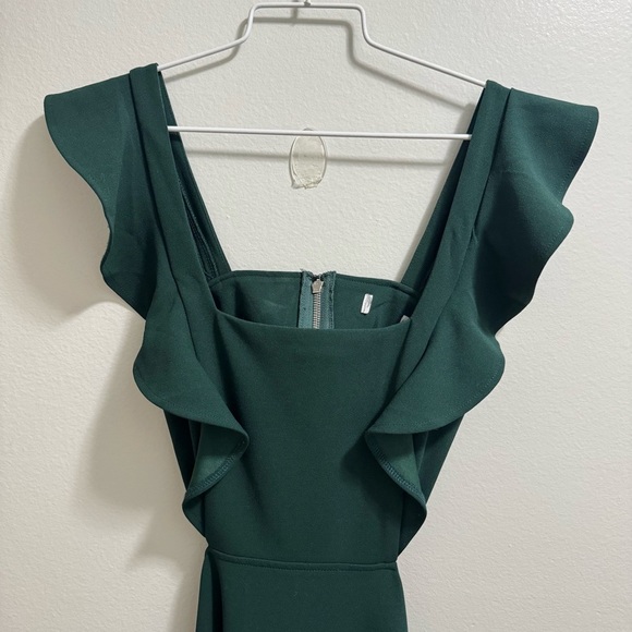Petal & Pup Yvonne Emerald Green Hi Low Cut Out Midi Dress S - Picture 8 of 16